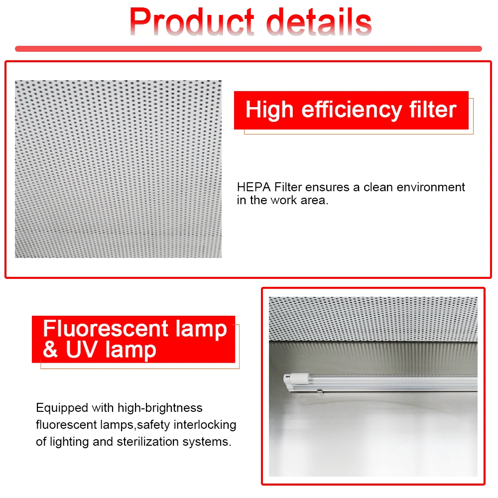 Laboratory Clean Room 100% Air Exhaust Biological Safety Cabinet Class II Biosafety Cabinet